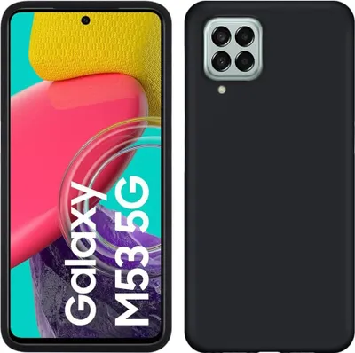Produktbild von Galaxy M53 5G Hülle, Flüssig Silikon Weich Gummi Schutzhülle für Samsung Galaxy M53 5G Black