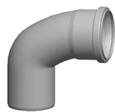 Obrázok produktu pre Koleno Wolf 87° DN80 z polypropylénu