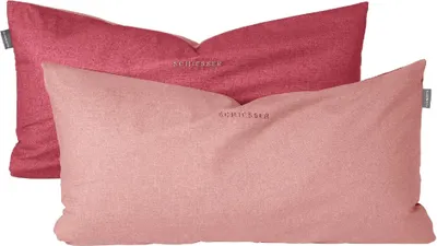 Produktbild von Schiesser Kissenhüllenset Doubleface | 2-teilig | Zweifarbig | Renforcé | 100% Baumwolle | Reißverschluss | 40x80cm | Rosa