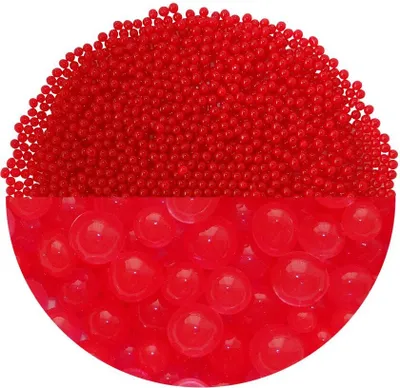 Produktbild von trendfinding 100 g Hydroperlen Deko Granulat, Korngröße 3,5-4 mm, Rot