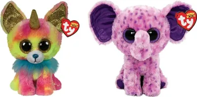 Zdjęcie produktu dla Ty - Stofftiere - Beanie Boo's - Yips Chihuahua & Eva Elephant