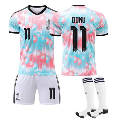Produktbild von #11 DOKU Belgium away game 2026 World Cup football jersey for Kids and Adults Size:L