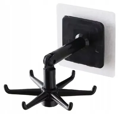 Produktbild von Drehbarer Wandhaken Organizer für Küche Schwarz