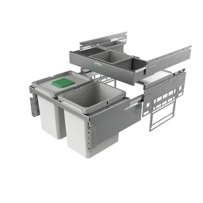 Immagine prodotto di Naber Cox® Base 360 K/600-2 se základovou deskou, sběrač odpadu pro přední výsuvy, s organickým víkem, světle šedý