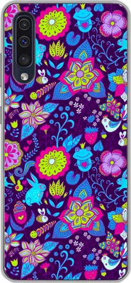 Produktbild von MuchoWow® Handyhülle Schutzhülle Hülle für Telefoonhoesje Samsung Galaxy A30s Mädchen - Kaninchen - Rosa - Muster - Mädchen - Kinder - Kinder Silikon Softcase Handy Hülle - Karteninhaber