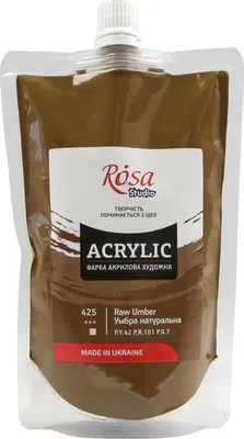 Obrázok produktu pre Rosa Studio Akrylová farba 200 ml Raw Umber (425) 1 ks
