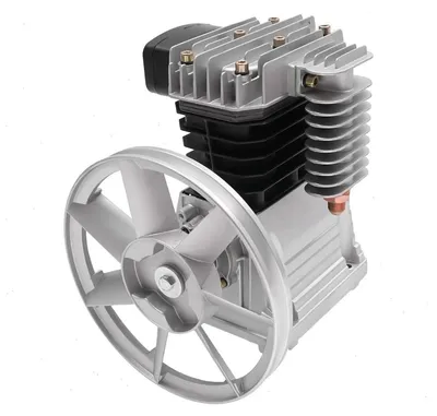 Immagine prodotto di Ricambio per compressore d'aria - Testata compressore 3 CV - 250 l/min 8 bar - Compressore a pistoni a 2 cilindri lubrificato ad olio - 960 giri/min NPT 1/2 - Argento