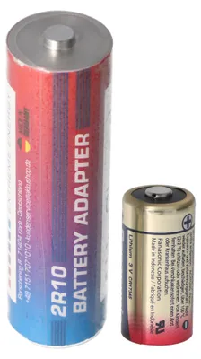 Produktbild von Adapter Batterie 2R10 Duplex Stab-Batterie, 2R10R, 3010, 2010, 3,0 Volt 73x21mm max. 1600mAh (Metall)