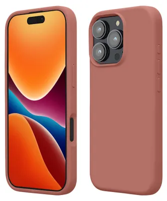 Produktbild von kwmobile Handyhülle für iPhone 16 Pro Hülle, für iPhone 16 Pro Case - Hülle Silikon - kabelloses Laden - Winter Rose