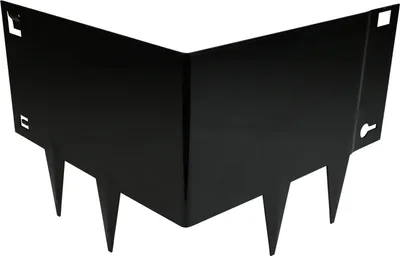 Image de Wovar - Noir Bordure Coin extérieur pour bordures de jardin 24 cm de haut - Flexible - Par Pièce