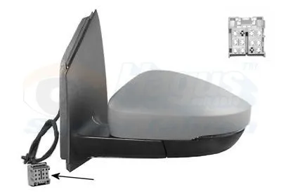 Produktbild von VAN WEZEL 5829823 Außenspiegel Seitenspiegel Links für VW Polo Schrägheck (6R1, 6C1) Asphärisch Grundiert