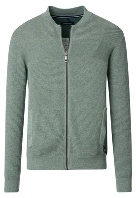 Produktbild von CASAMODA Herren Strickjacke Reißverschluss Regular-Fit Hellgrün 4XL