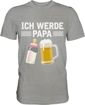 Produktbild von Ich werde Papa Herren Premium T-Shirt – Sports Grey (meliert) / M