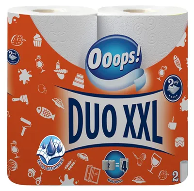 Image de Oups  Rouleau essuie-tout XXL 2 couches, paquet de 2 rouleaux