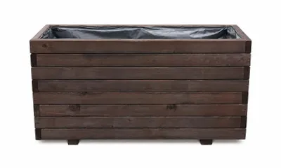 Produktbild von XXL Pflanzkübel Holz 100 cm – Extra Stabiler Blumenkasten Rechteckig, Wetterfester Pflanzkasten für, Terrasse & Garten D26 (Palisander, 100x30x55cm), KI-generiertes Bild