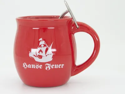 Produktbild von Feuerzangentasse 1er-Set | rot/Hanse Feuer | Feuerzangenbowle-Set | Präsentbox