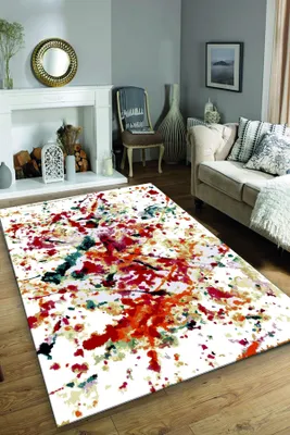 Produktbild von Conceptum Hypnose, Oil- Oil Paint Djt  CHL, Bunt, Teppichläufer, 150 x 200 cm, 50% Samtgewebe / 50% Polyester