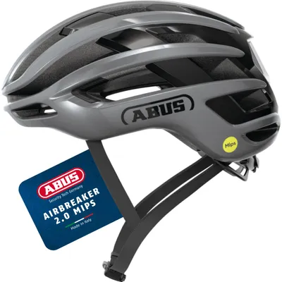Obrázok produktu pre Cyklistická prilba ABUS AirBreaker 2.0 MIPS - ľahká cyklistická prilba so zameraním na vetranie, aerodynamiku, bezpečnosť a pohodlie pre profesionálnu cyklistiku - pre ženy a mužov - ilber, veľkosť M (54-58 cm)