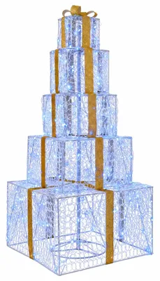 Imagen del producto de vidaXL Caja de regalo navideña con luces LED, 250 LEDs, color azul