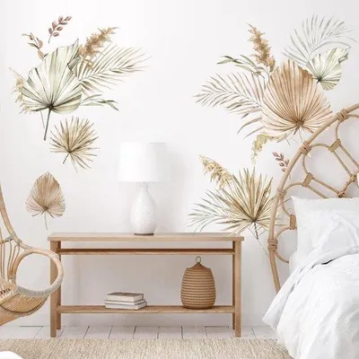 Produktbild von Famanu Wandsticker Boho Palmblätter - Tropische Pflanzen