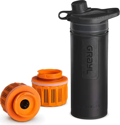 Produktbild von Grayl GeoPress Outdoor- & Reisewasserfilter mit 2 Ersatzfiltern - Covert Black