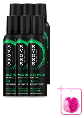Productafbeelding van 6 x Syoss Keratine Haarmousse - 250 ml - Voordeelverpakking - 6 stuks