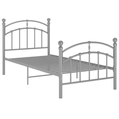 Produktbild von vidaXL Bettgestell Grau Metall 90x200 cm