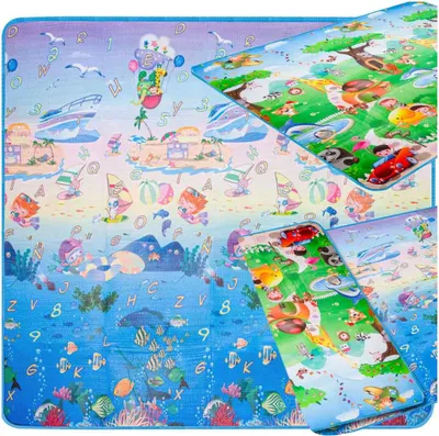 Produktbild von Aga Educational doppelseitige Schaumstoffmatte Meereswelt 190x170cm