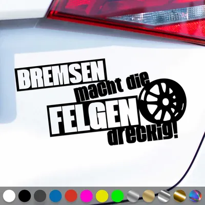 Produktbild von PantherPixel Bremsen Aufkleber Macht Dreckig Die Felgen Sticker Auto Geschenkidee Farbe Schwarz