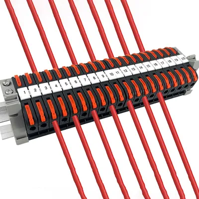 Produktbild von 20 Stück Reihenklemmen Hutschiene, 0,08-4 mm² PCT-211 Hutschienen Klemmen, Klemmblock Klemmleiste Kit, Schnellverdrahtung Elektrischer Anschlussblock