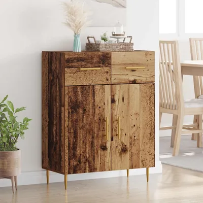 Image de vidaXL Sideboard vieux bois 69,5 x 34 x 90 cm Matériau dérivé du bois