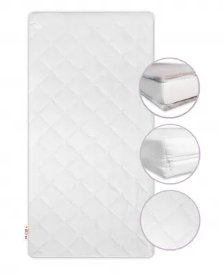 Obrázek produktu pro Baby Nellys Matrace do postýlky kokos/pěna/kokos 140x70x10cm,  - bílá