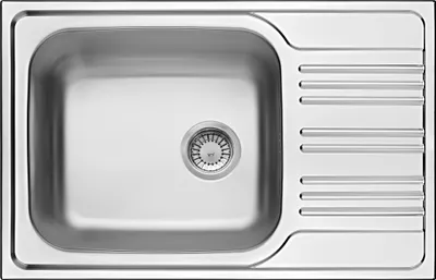 Produktbild von 1-bowl steel sink with drainer