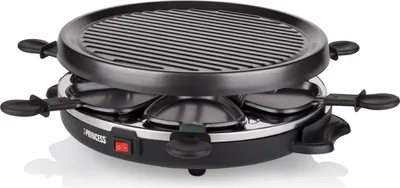 Zdjęcie produktu dla Grill Princess raclette / grill stołowy dla maksymalnie 4 osób - z włącznikiem / wyłącznikiem i 4 patelniami,162725
