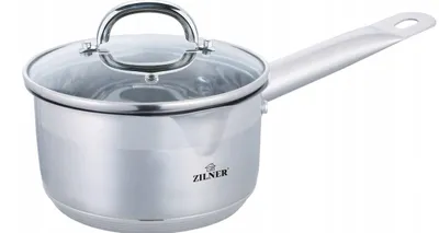 Produktbild von Zilner Stieltopf 2,4L Edelstahl mit Messskala und Deckel
