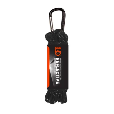 Produktbild von GearAid 'Paracord 550', 9 m, schwarz reflektierend