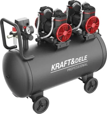 Immagine prodotto di Kraft&Dele KD1392 compressore senza olio 100L 1,5kW x2