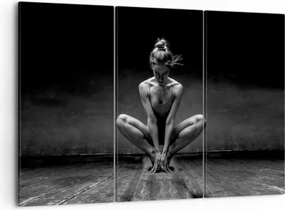 Produktbild von Bild auf Leinwand - Leinwandbild - 3 Teile - Tänzerin Frau Ballerina - 105x70cm - Wand Bild - Wanddeko - Wandbilder - Leinwanddruck - Bilder - Wanddekoration - Leinwand bilder - CE105x70-4925