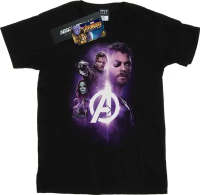 Immagine prodotto di Marvel - T-shirt da uomo "Avengers Infinity War Guardians Team Up" BI12733 (XXL) (nero)