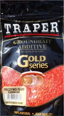 Obrázok produktu pre Chlieb Fluo TRAPER GOLD SERIES fluo RED 400g na lieňa, pleskáča, ploticu |1026