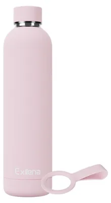 Obrázok produktu pre Nerezová fľaša na pitie, 1 liter, ružová, udržuje nápoj chladný až 24 hodín / teplý až 12 hodín, s ochranou proti úniku
