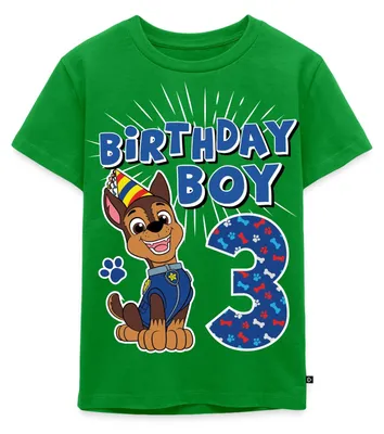 Produktbild von Spreadshirt Paw Patrol Chase 3 Jahre Alt 3. Geburtstag Kinder Premium T-Shirt, 122/128 (6 Jahre), Grün