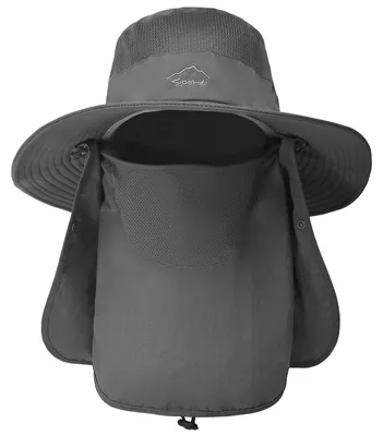Produktbild von Sonnenhut Sonnenschutzhut Fischerhut - Breite Krempe - UPF 50+ - Faltbar mit Nackenschutz - Für Outdoor, Wandern und Reisen