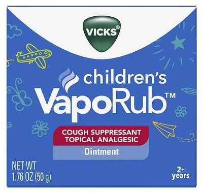 Produktbild von Kindersalbe, Vicks, VapoRub, lindernde Wirkung gegen Erkältungs- und Hustensymptome, 50gr