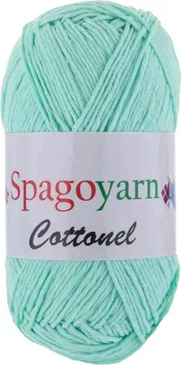 Produktbild von 100g Strickgarn Baumwolleel Uni Häkelgarn Strickwolle Handstrickgarn Farbwahl, Farbe:minzgrün