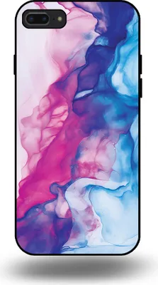 Produktbild von Smartphonica Telefon Fall geeignet für iPhone 7/8 Plus mit rosa blauen Marmor Print - TPU Backcover Fall Rose Blue Marble Design
