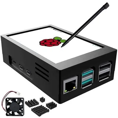 Zdjęcie produktu dla Ekran dotykowy 3 5 cala raspberry pi 5 LCD 480X320 60 fps z obudową