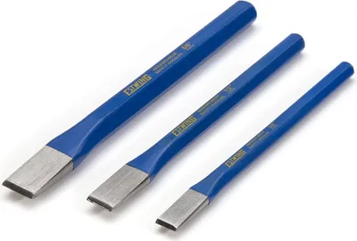 Produktbild von Estwing 3-teiliges Sechskantschaft-Kaltmeißel-Set, 3/4, 5/8 und 5/16 Zoll Meißel, langlebiger Hartstahl (42519)
