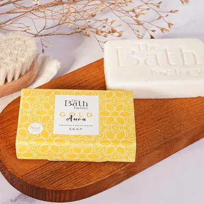 Image de The Bath Factory Gold Aura Savon hydratant mains/visage et corps