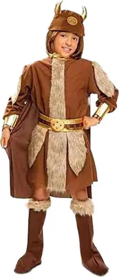 Produktbild von Wikinger Kostüm mit Pelz Kinder - 110/122 (5-6 Jahre)